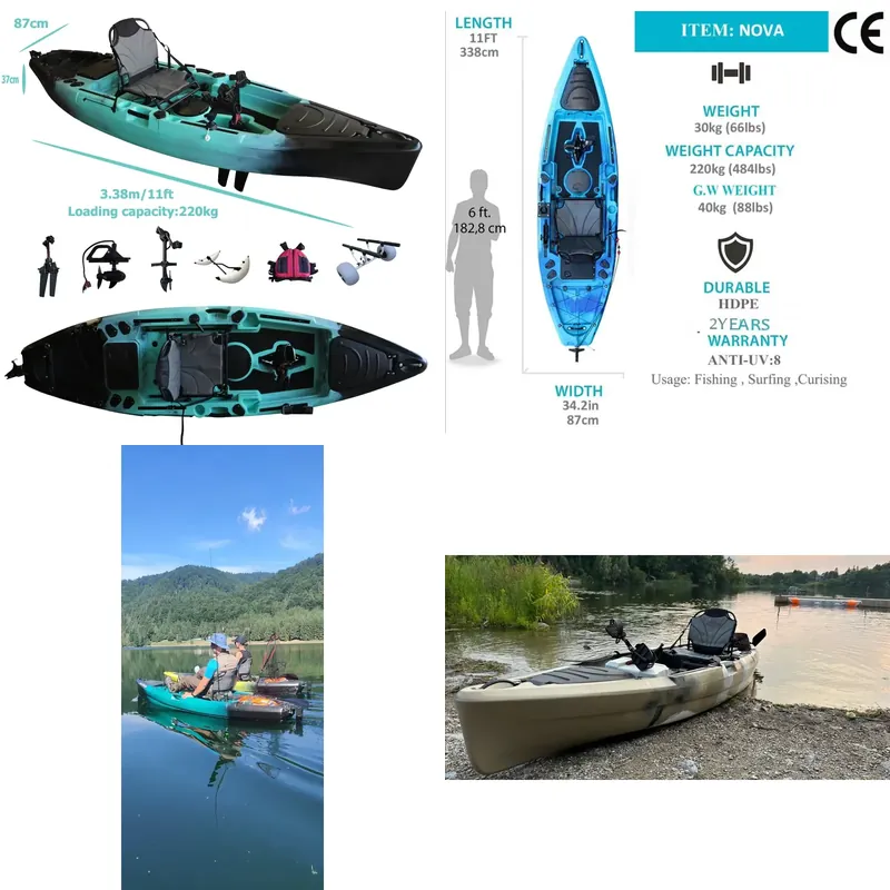 Fishing Kayak Pedal Drive - Kayak a Pedali per Pesca 11ft